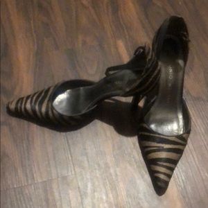 Antonio Melani Animal Print Ankle Strap Heels Sz 6